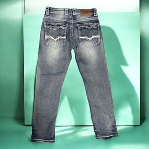 Stitches & Rivets Men's Straight Leg Jeans Blue Medium Wash W30 L30